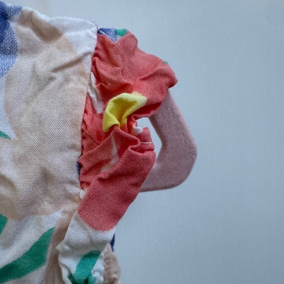 Carter's 4T Girls Multicolor Floral Short Sleeve Shirt Blouse Top - Picture 7 of 8